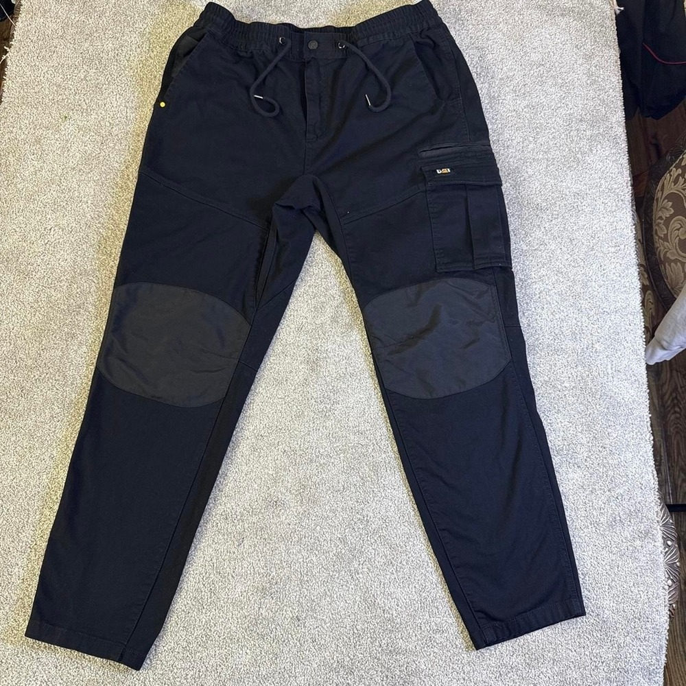 Caterpillar CAT Double Knee Work Pants Black 38x34 Men's Heavy Duty Workwear